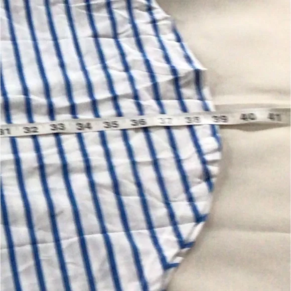 ‼️MOVING‼️ NEW Striped Tee Dress Sz. 8/10 Blue & White. Shirt tail hem - Picture 6 of 11